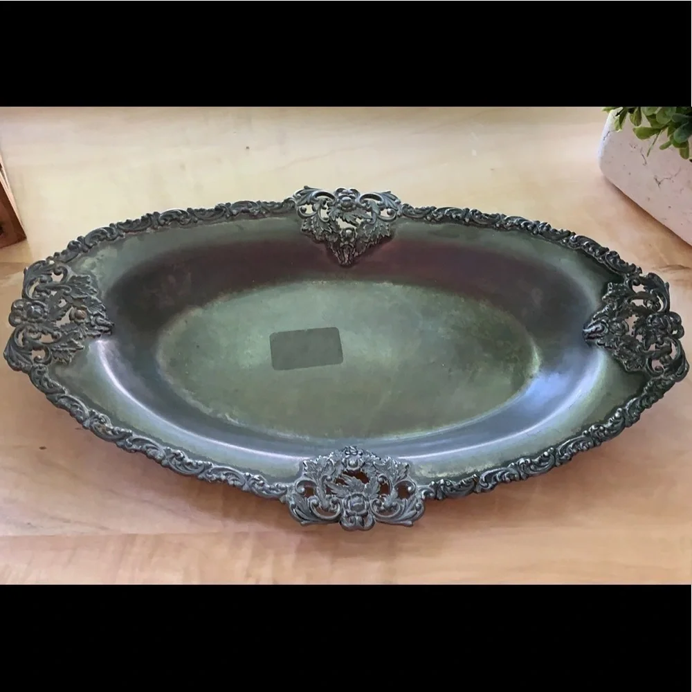 Antique Small Metal Tray